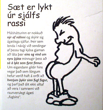 Sæt er lykt úr sjálfs rassi