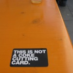 This is not a coke cutting card.